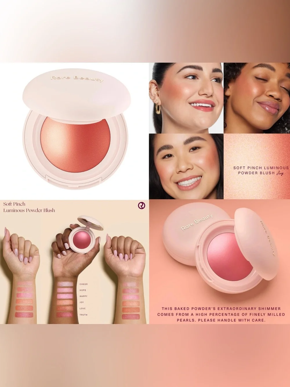 Rare Beauty by Selena Gomez Soft Pinch Luminous Powder Blush (Joy-Muted Peach)